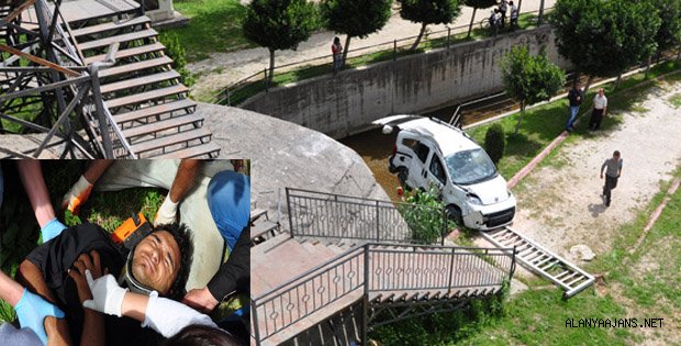 12 METREDEN UÇAN SÜRÜCÜ YARALANDI
