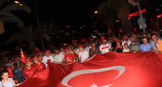 Alanya 15 Temmuz İçin Toplandı