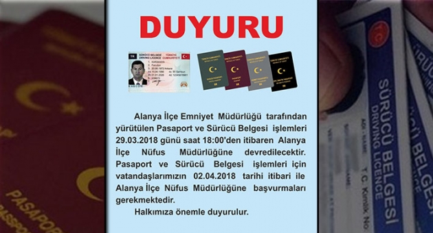 Ehliyet ve Pasaport İçin Yeni Dönem