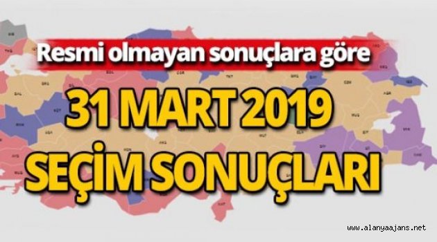 2019 yerel seçim sonuçlarında Türkiye’de son durum