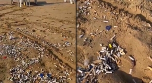 Alanya'da izmarit plajı