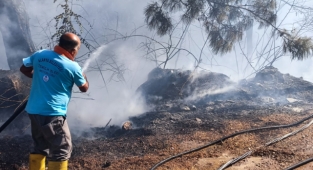Alanya'da korkutan yangın söndürüldü