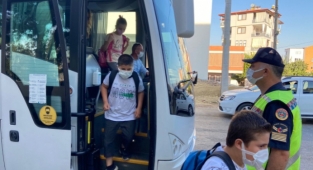 Alanya'da okul servislerine jandarma denetimi