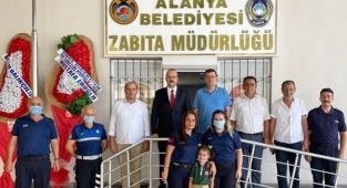 Alanya MHP'den zabıta teşkilatına tebrik ziyareti