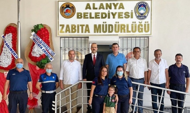 Alanya MHP'den zabıta teşkilatına tebrik ziyareti