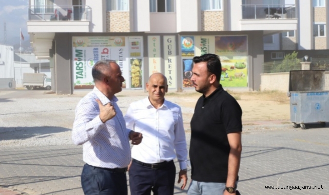Toklu Alanya'nın yeni spor salonu inşaatında incelemelerde bulundu