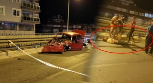 Alanya'da feci kaza!