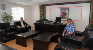 Kaymakam Ürkmezer’den Müdür Karlıbaş’a ziyaret