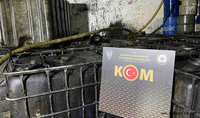 Alanya'da polisten kaçak akaryakıt baskını!