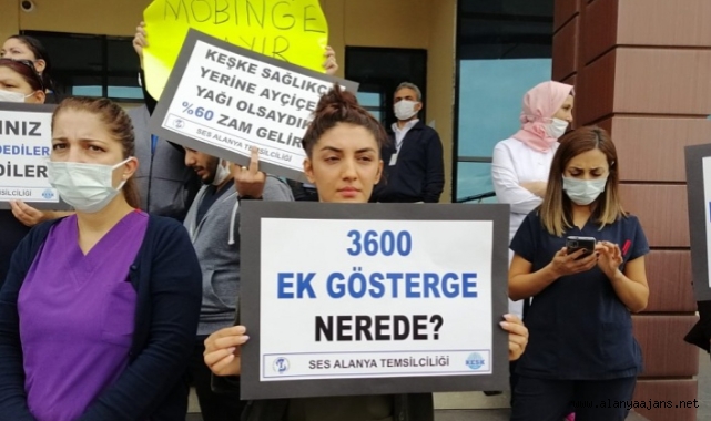 Alanya'da hemşireler grev yaptı