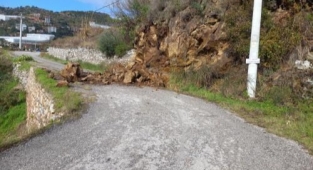 Alanya'da heyelan