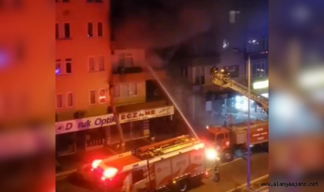 Alanya’da yangın paniği