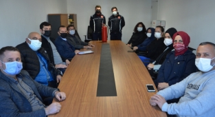 Alanya'da Büyükşehir personeline yangın eğitimi