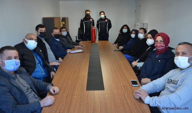 Alanya'da Büyükşehir personeline yangın eğitimi