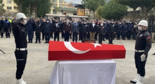 Alanya’da hayatını kaybeden komiser için tören düzenlendi
