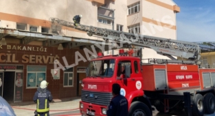 Alanya'da eski hastanede yangın