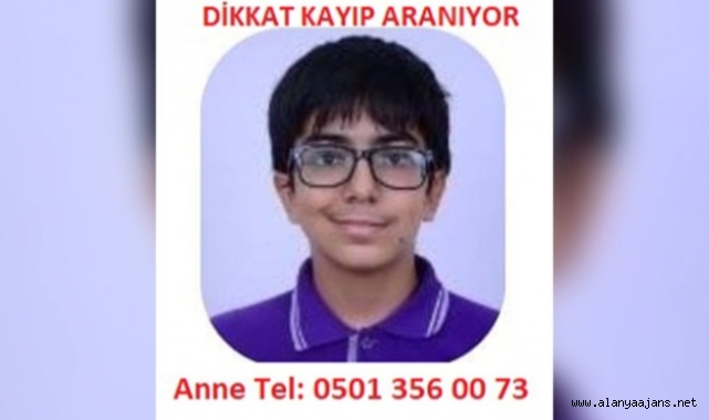 Alanya'da kayıp Muhammed Enes her yerde aranıyor