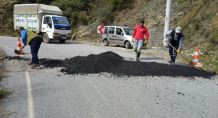 Alanya’da kırsal yollarda bakım-onarım