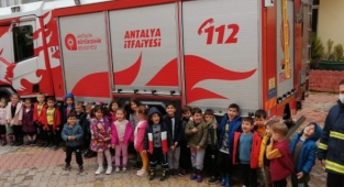 Alanya’da minik öğrencilere yangın eğitimi verildi
