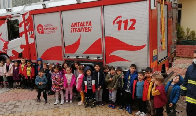 Alanya’da minik öğrencilere yangın eğitimi verildi