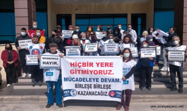 Alanya’da sağlıkçılardan ortak tepki