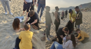 Alanya'da turistin üzerine paraşütçü düştü