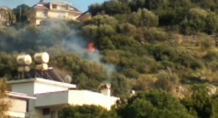 Alanya Kalesi’nde korkutan yangın!