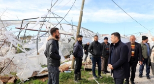 Başkan Yücel'den afetzedelere geçmiş olsun ziyareti