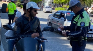 Alanya’da motosiklet sürücüleri denetlendi