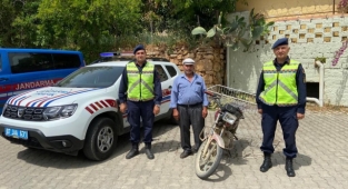 Alanya’da jandarma çalıntı motosikleti uygulamada yakaladı