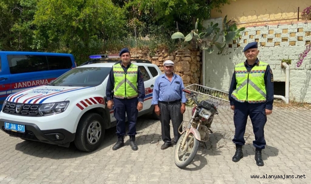 Alanya’da jandarma çalıntı motosikleti uygulamada yakaladı