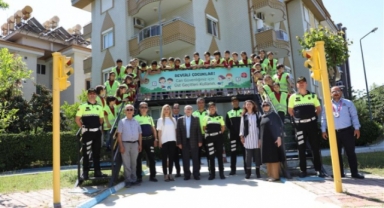 Alanya'da öğrencilere trafik eğitimi