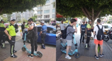 Alanya’da polisten scooter denetimi