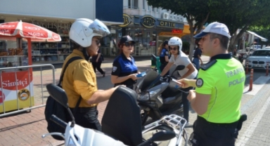 Alanya’da motosiklet sürücülerine uyarı!