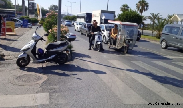 Alanya’da otomobille motosiklet çarpıştı: 1 yaralı
