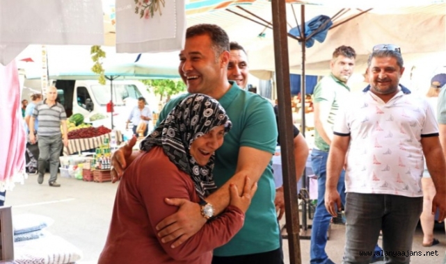 Başkan Yücel, pazarcı esnafını ziyaret etti