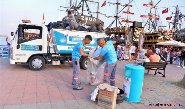 Alanya Belediyesi bayramda 3 bin 404 ton atık topladı