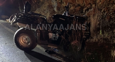 Alanya’da ATV duvara çarptı: 1 ağır yaralı