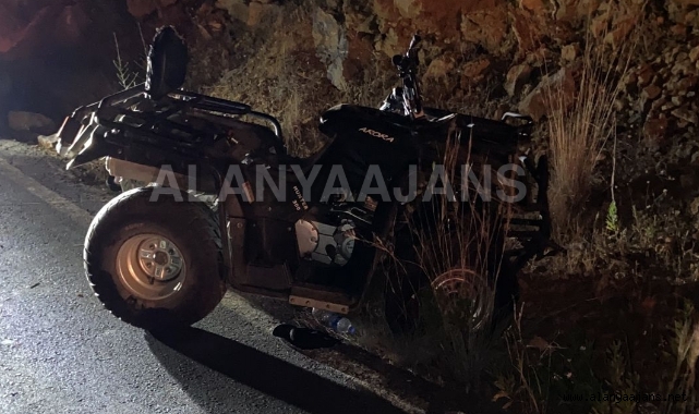 Alanya’da ATV duvara çarptı: 1 ağır yaralı