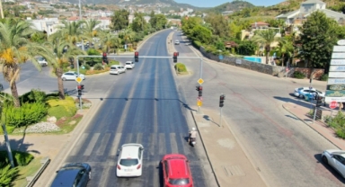 Alanya’da drone destekli trafik denetimi