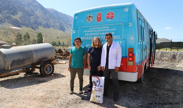 Alanya Belediyesi kırsalda hayvanların bakımını yapıyor