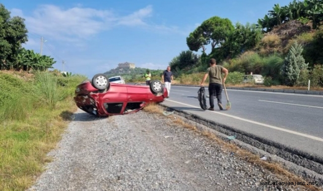 Alanya'da kaza: 1 kişi yaralandı, 1 köpek telef oldu