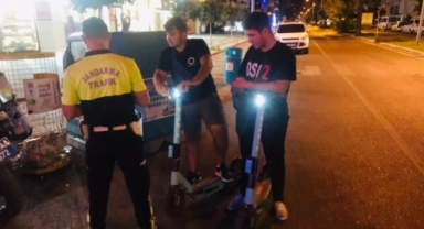 Alanya'da kurallara uymayan elektrikli skuter sürücülerine ceza!