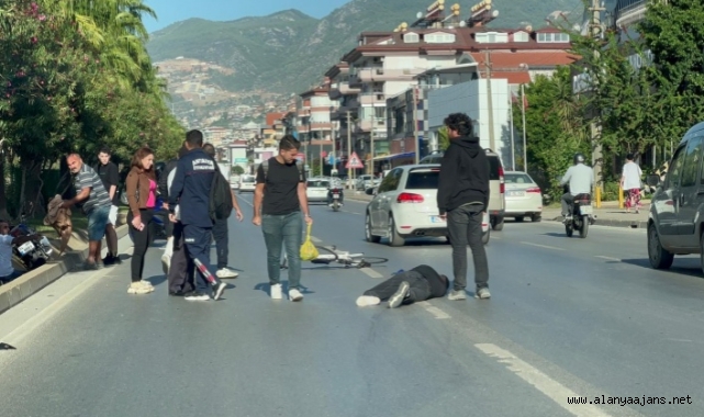 Alanya’da motosiklet ile bisiklet çarpıştı: 2 yaralı