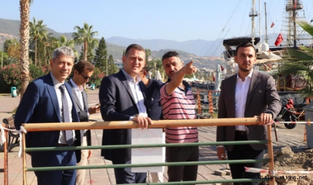 Alanya’da çöken iskelede çalışmalara başlandı