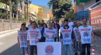 Alanya’da eğitim çalışanları iş bıraktı