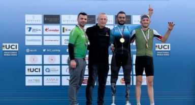 Alanyasporlu paralimpik bisikletçi Fırat Uğur birinci oldu