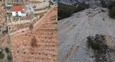 Alanya’da kaya düşen iki evde maddi hasar oluştu
