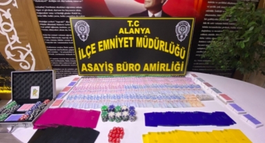 Alanya’da polisten kumar baskını