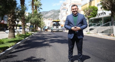 Alanya Belediyesi o caddeyi baştan sona yeniliyor